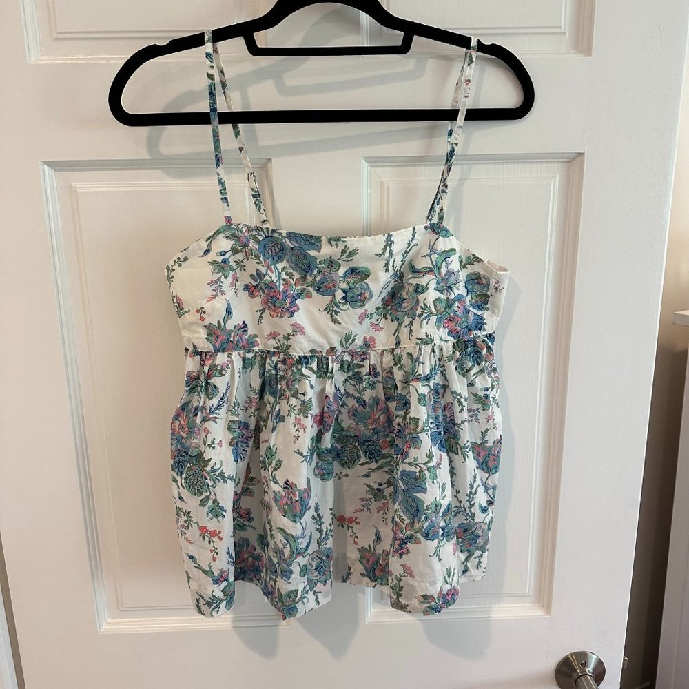 J.Crew Cotton Floral Top- Size Small